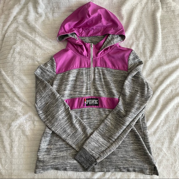 PINK Victoria's Secret Tops - SOLD - Gray PINK Light Hoodie